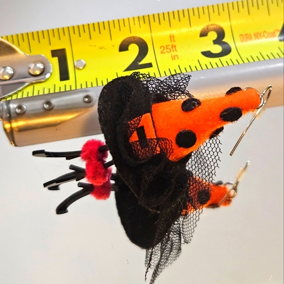 Halloween Witch Hat Earrings - Picture 3 of 5